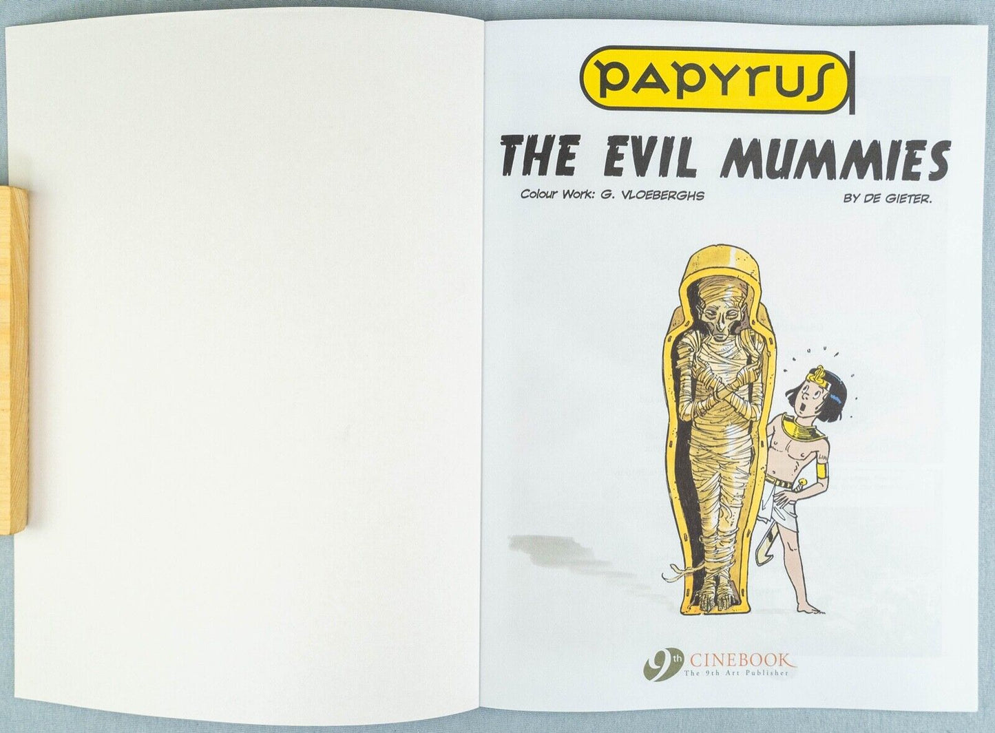 PAPYRUS Volume 4 - The Evil Mummies Cinebook Paperback Comic Book by De Gieter
