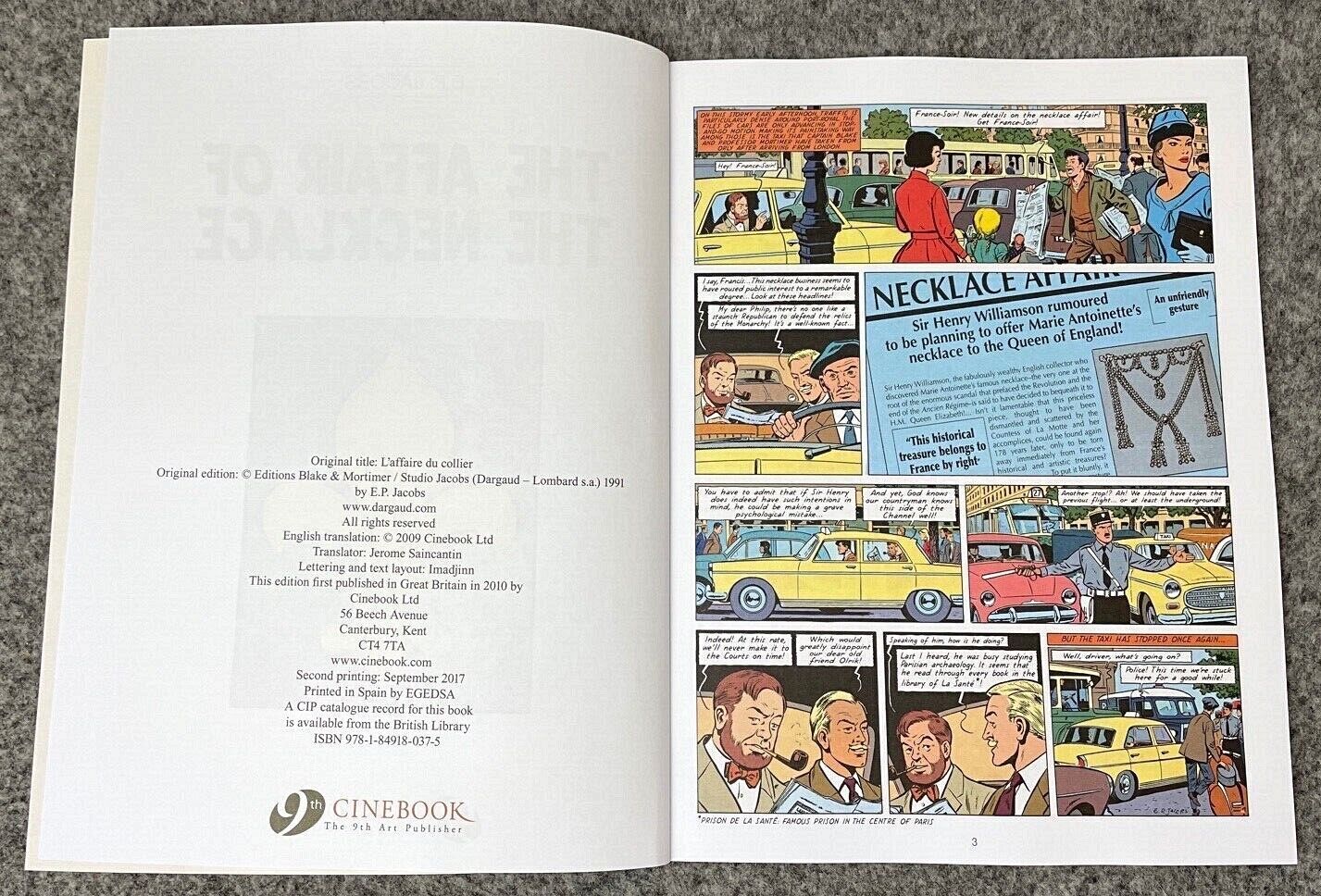 The Affair of the Necklace - Blake & Mortimer Comic Volume 7 - Cinebook UK Paperback Edition