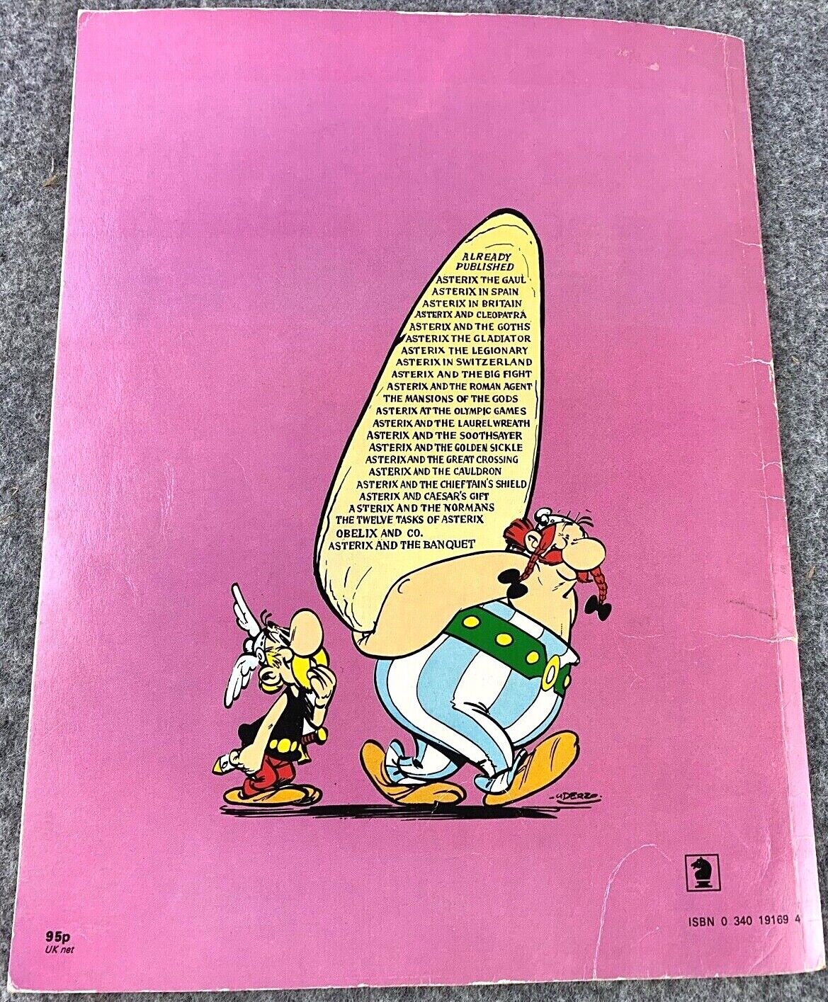Asterix & the Olympic Games - 1970s Hodder/Dargaud UK Edition Paperback Book Uderzo