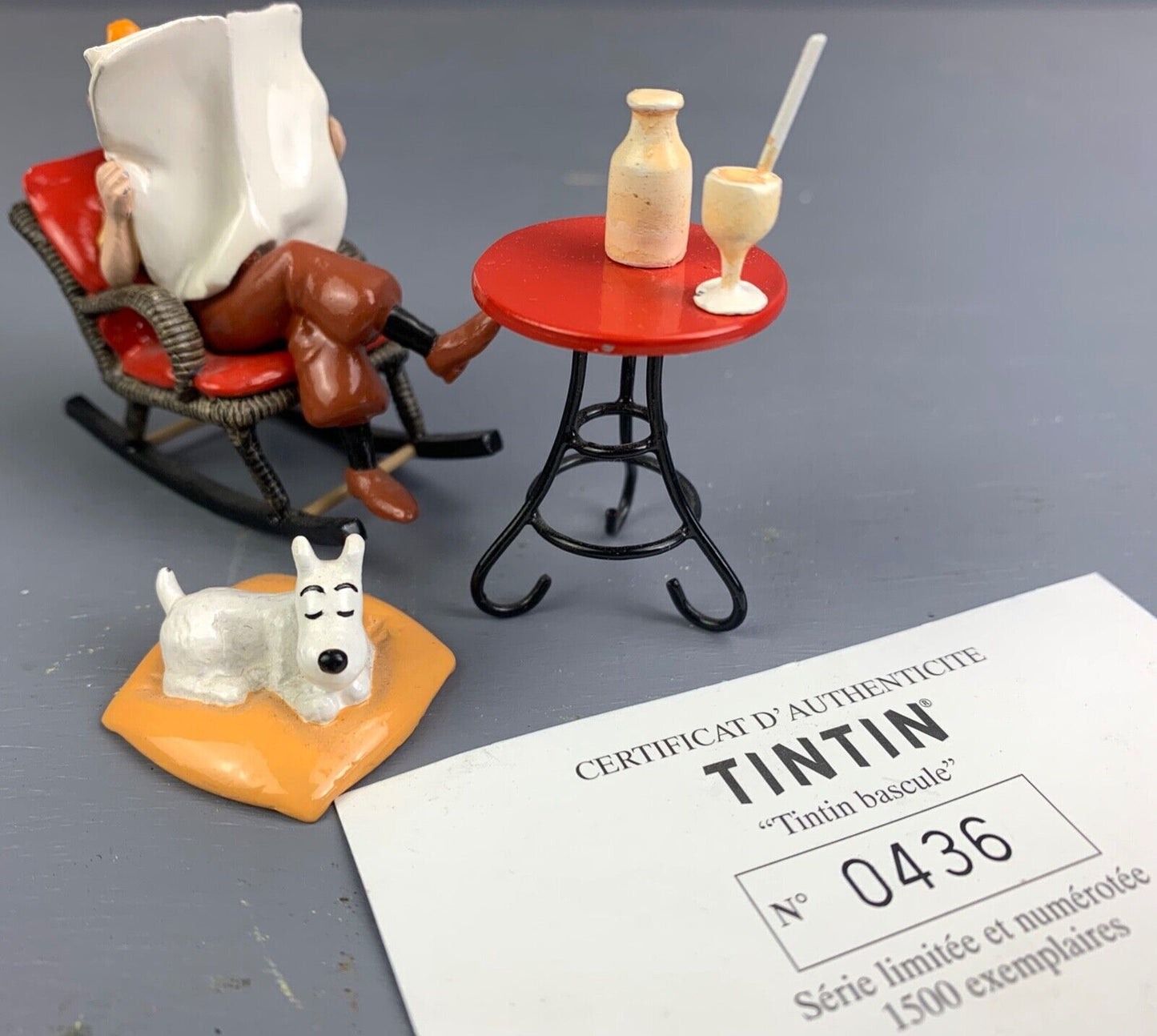 Moulinsart Pixi Figurine 46924 Tintin Bascule Cigars Pharaoh 1999 Metal Figures