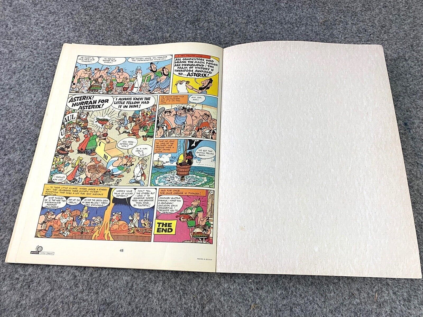 Asterix & the Olympic Games - 1970s Hodder/Dargaud UK Edition Paperback Book Uderzo