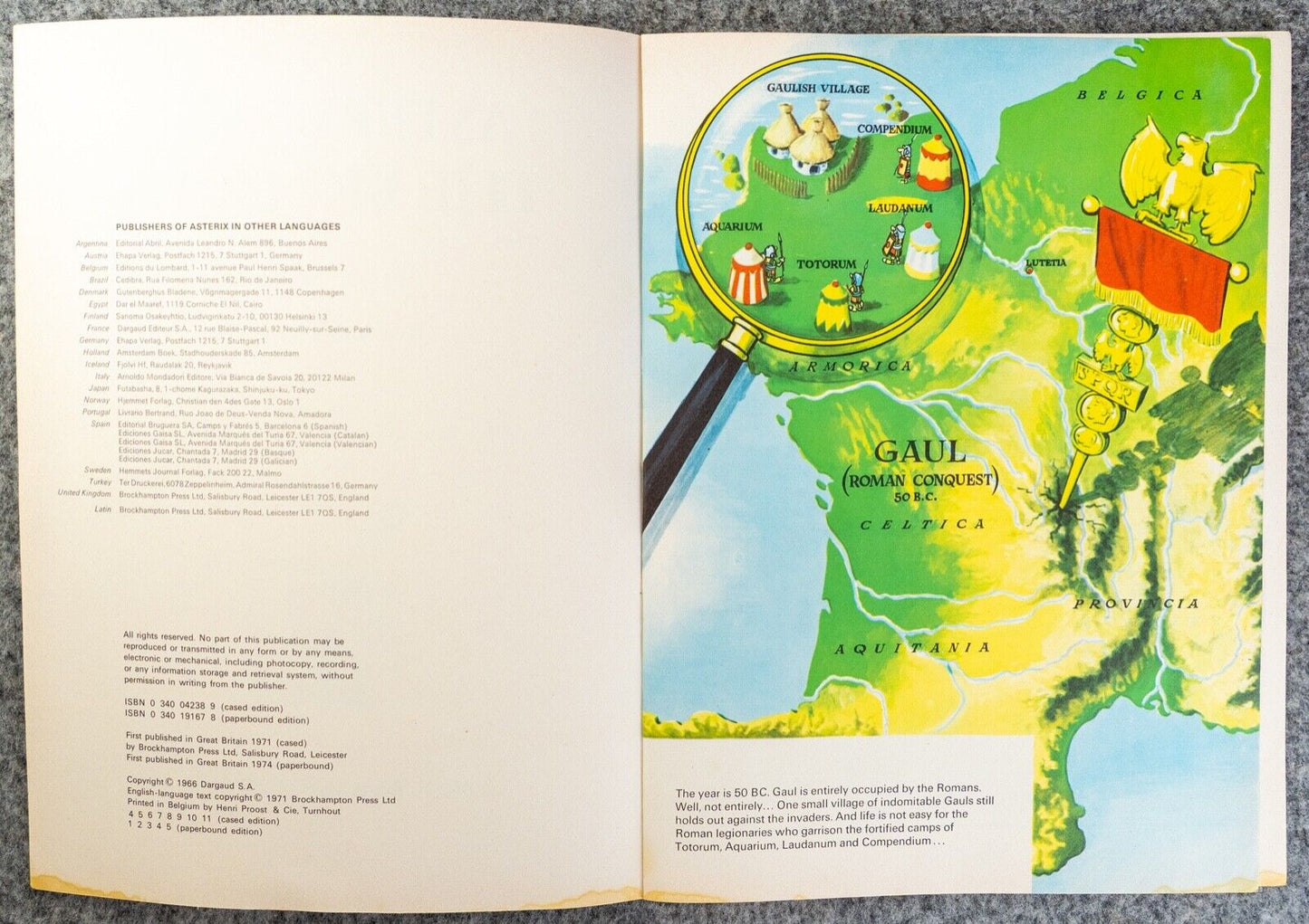 Asterix & the Big Fight - 1970s Hodder/Dargaud UK Edition Paperback Book Uderzo