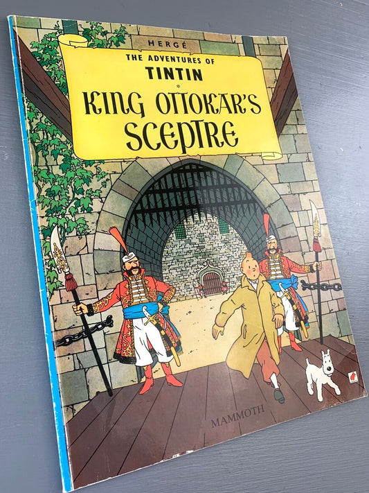 King Ottokars Skeptre - Tintin Mammoth UK Paperback Edition Book 1990s