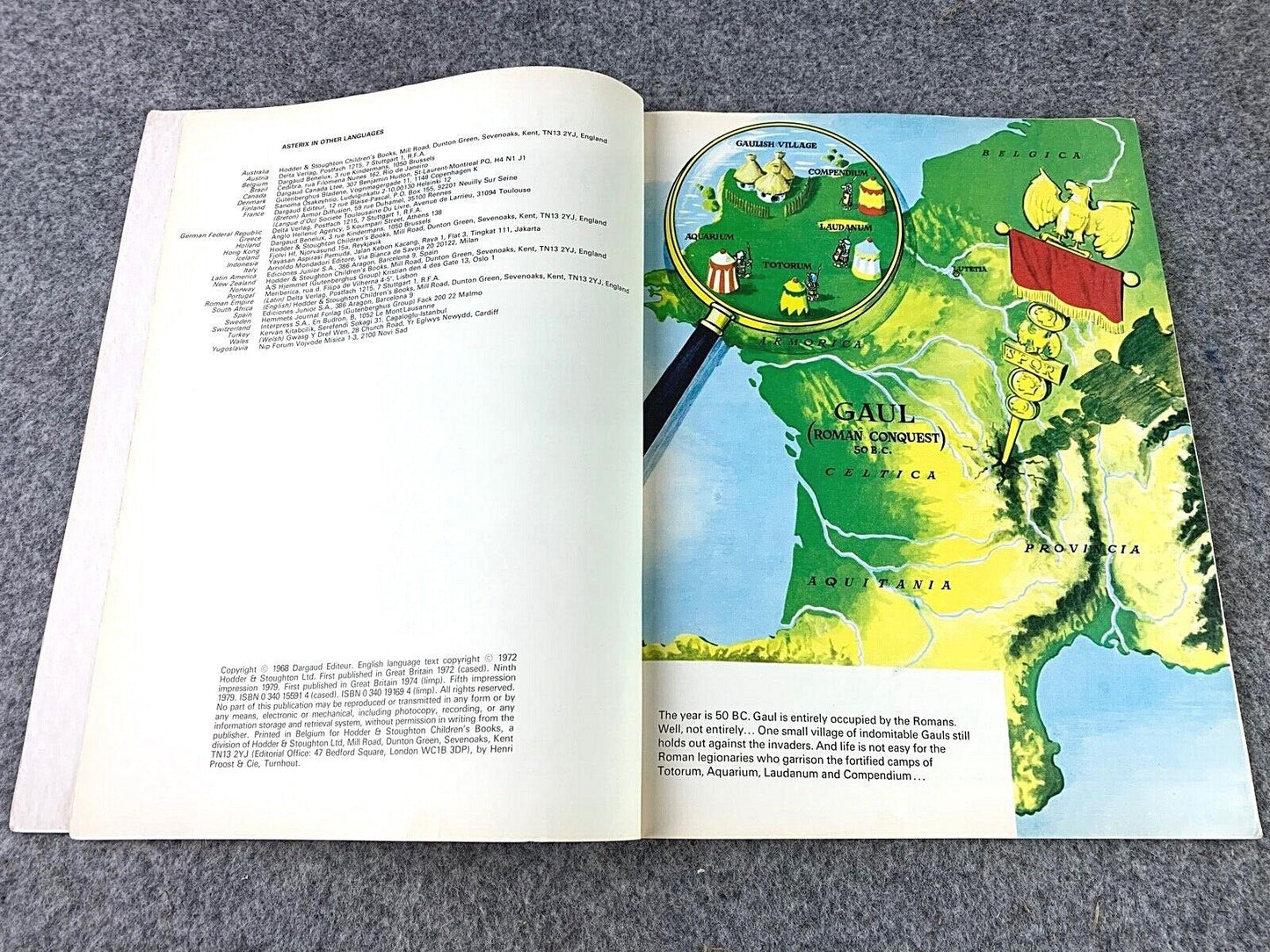 Asterix & the Olympic Games - 1970s Hodder/Dargaud UK Edition Paperback Book Uderzo