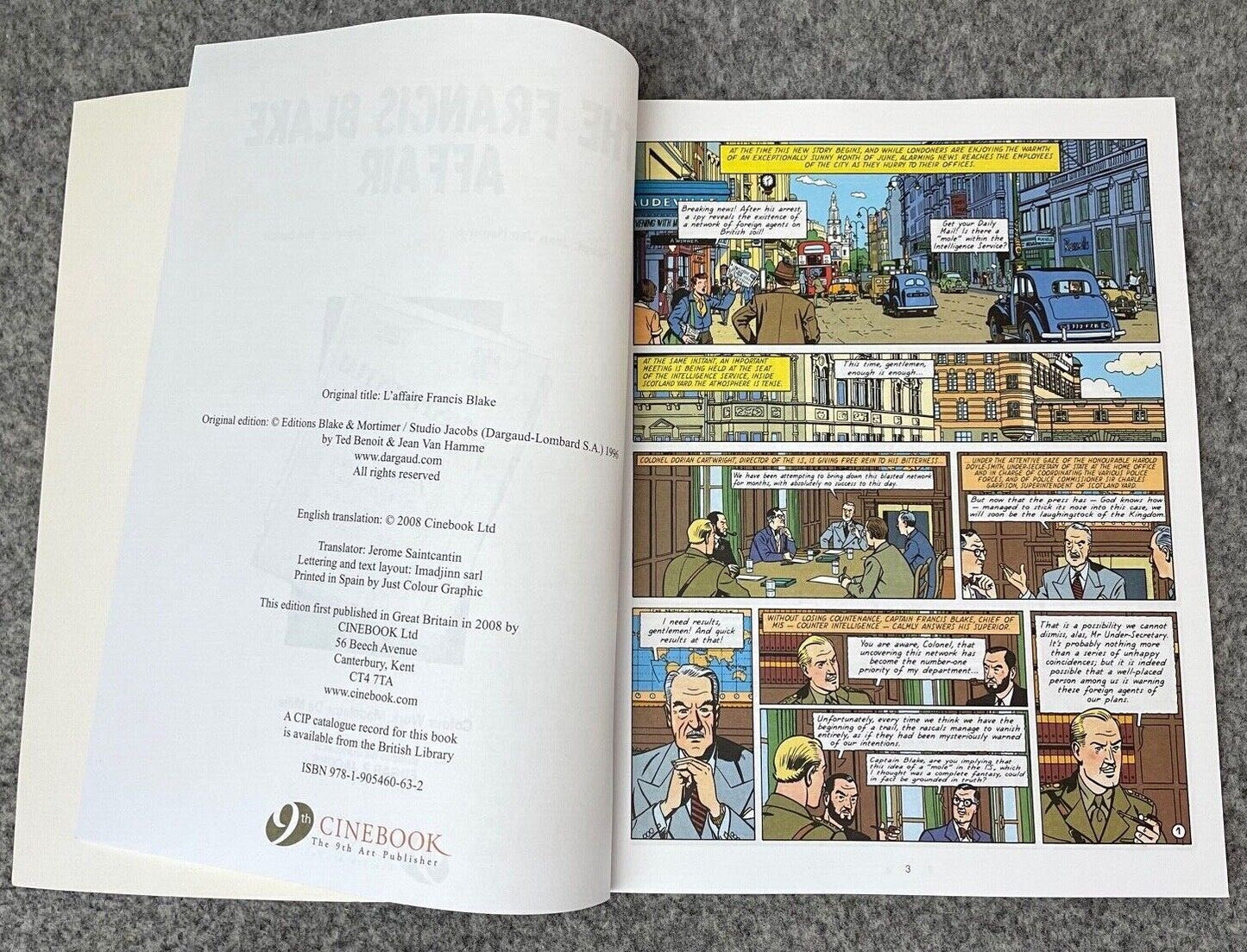 The Francis Blake Affair - Blake & Mortimer Comic Volume 4 - Cinebook UK Paperback Edition