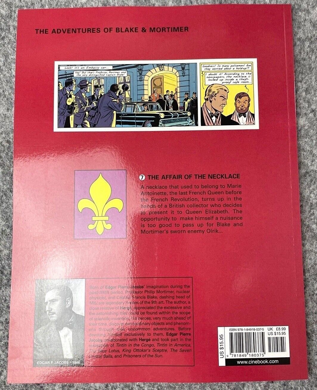 The Affair of the Necklace - Blake & Mortimer Comic Volume 7 - Cinebook UK Paperback Edition
