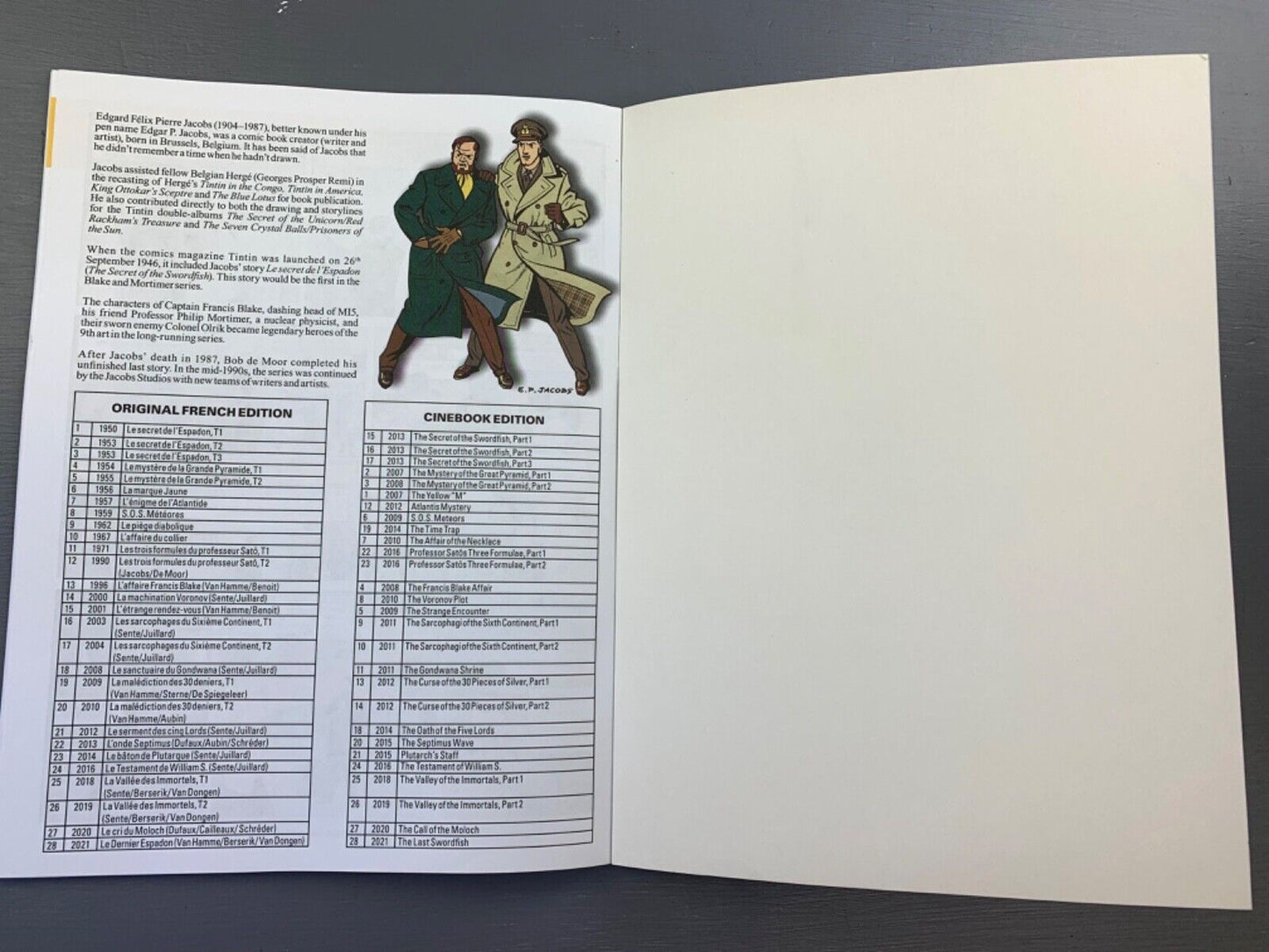 The Atlantis Mystery - Blake & Mortimer Comic Volume 12 - Cinebook UK Paperback Edition