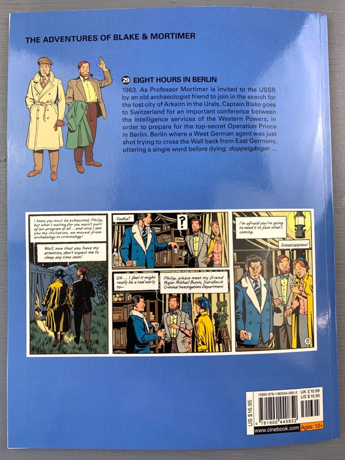 Eight Hours in Berlin - Blake & Mortimer Comic Volume 29 - Cinebook UK Paperback Edition By Edgar P. Jacobs.