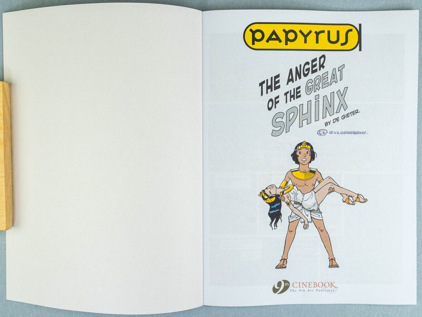 PAPYRUS Volume 5 - The Anger of the Great Sphinx Cinebook Paperback Comic Book by De Gieter