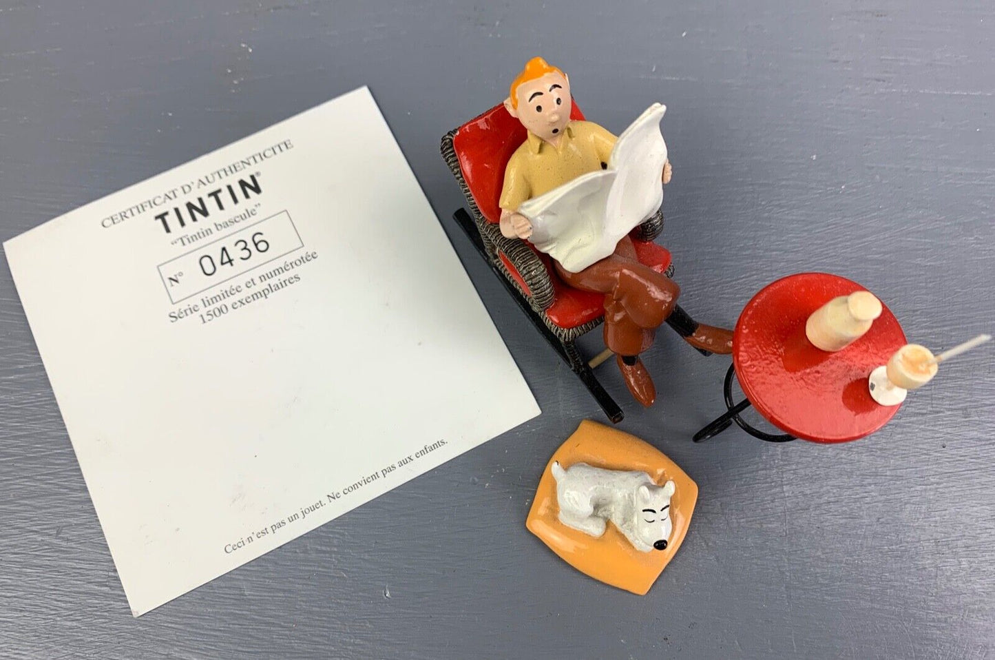 Moulinsart Pixi Figurine 46924 Tintin Bascule Cigars Pharaoh 1999 Metal Figures