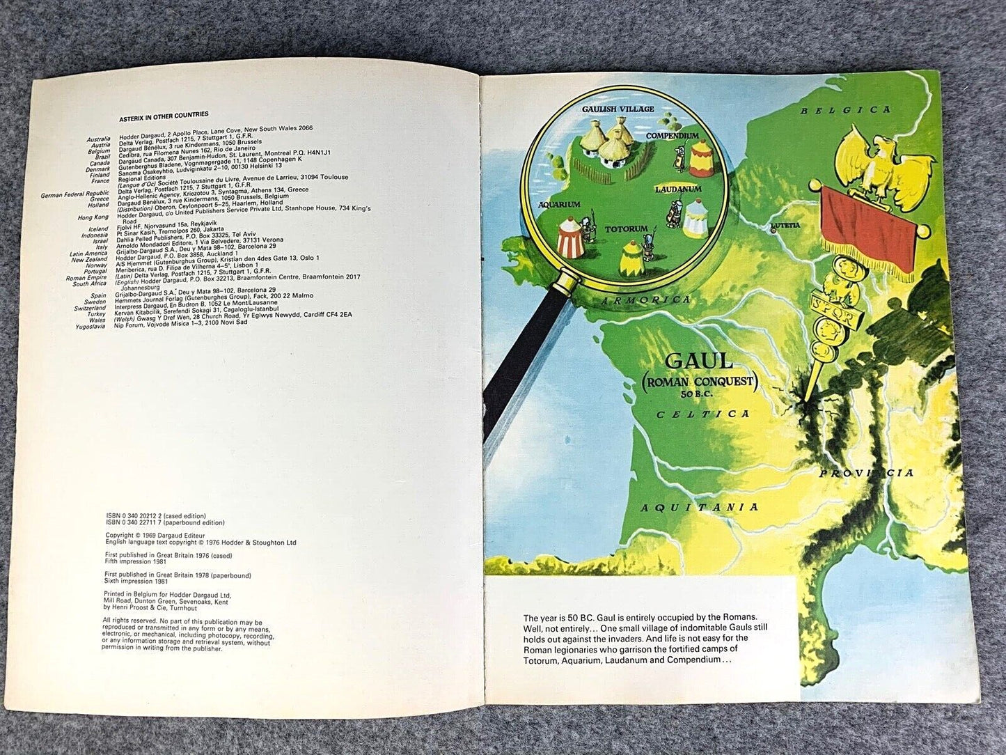 Asterix & the Cauldron - 1970s Hodder/Dargaud UK Edition Paperback Book Uderzo