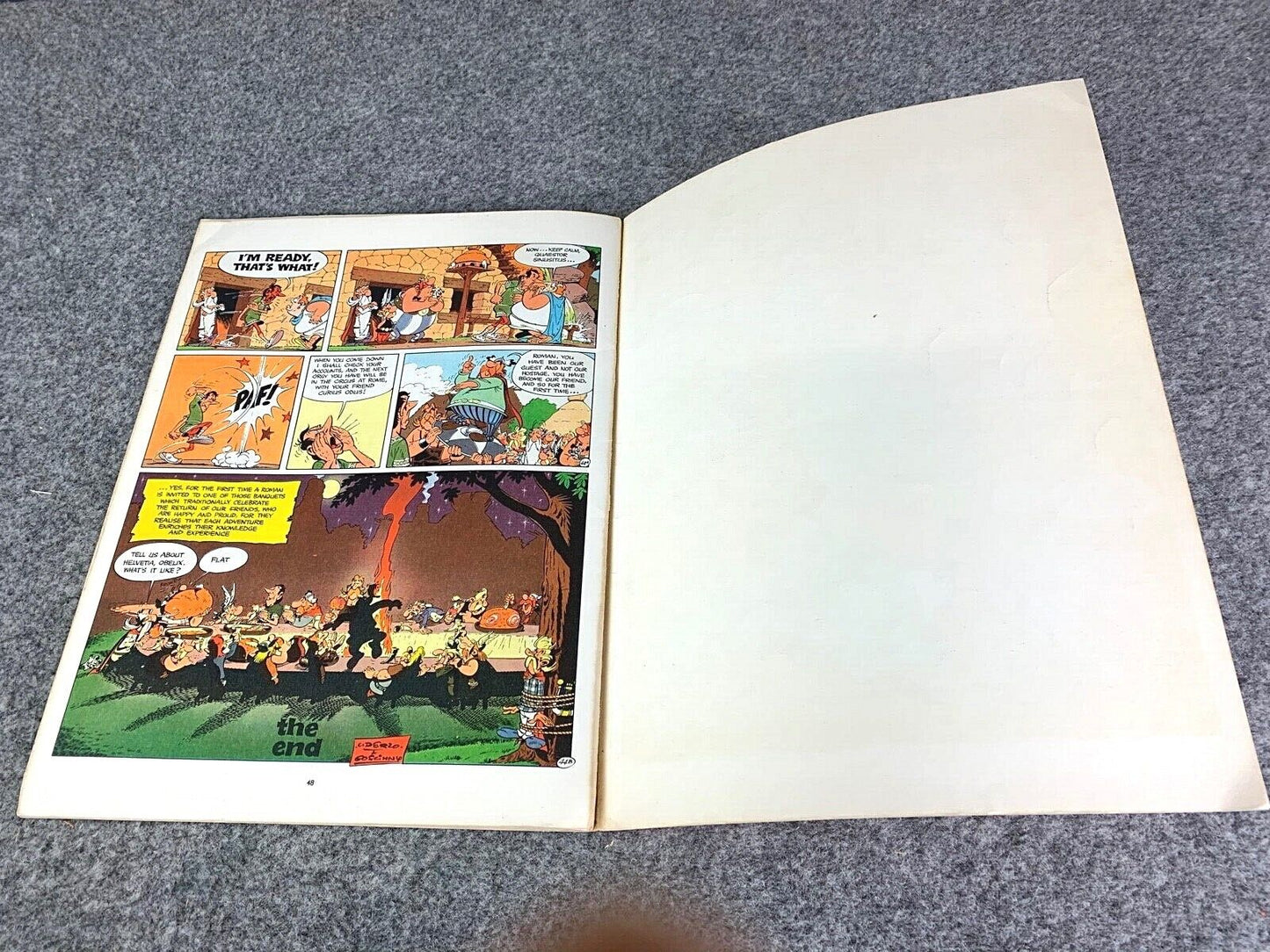 Asterix in Switzerland - 1970s Hodder/Dargaud UK Edition Paperback Book Uderzo