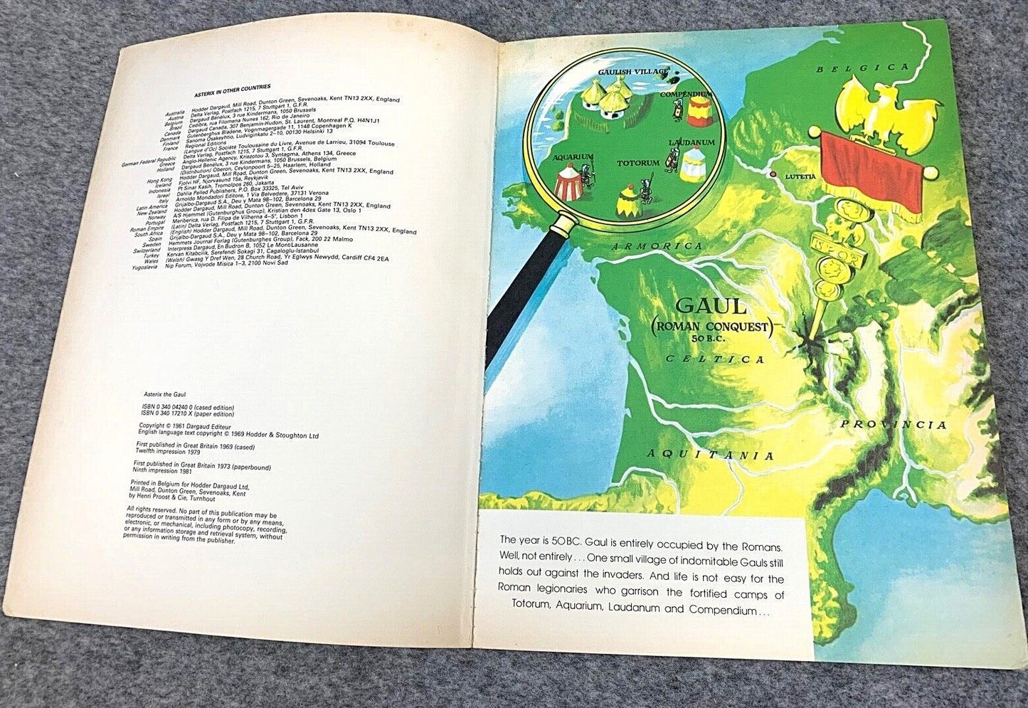 Asterix the Gaul - 1970s Hodder/Dargaud UK Edition Paperback Book Uderzo