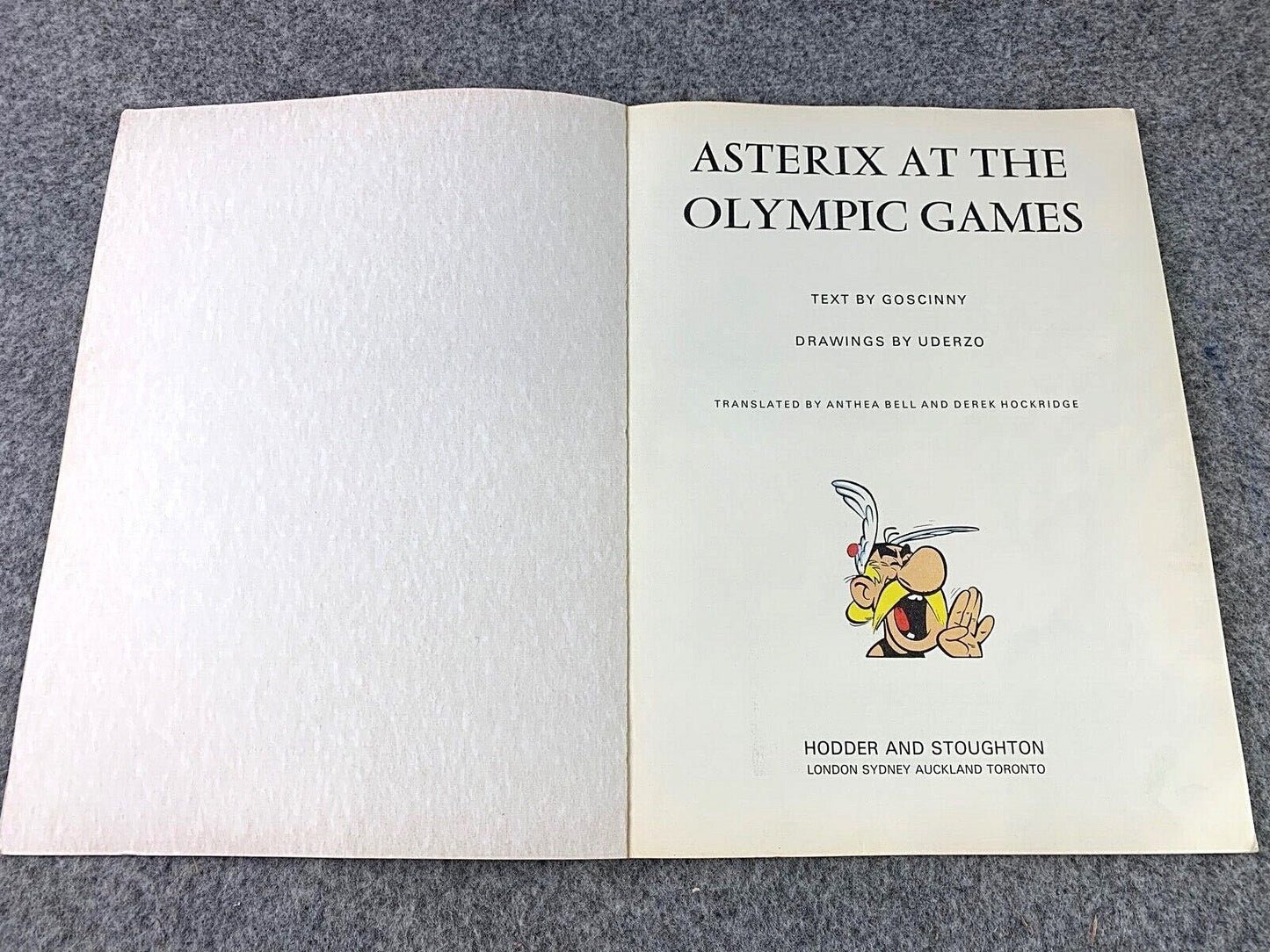 Asterix & the Olympic Games - 1970s Hodder/Dargaud UK Edition Paperback Book Uderzo