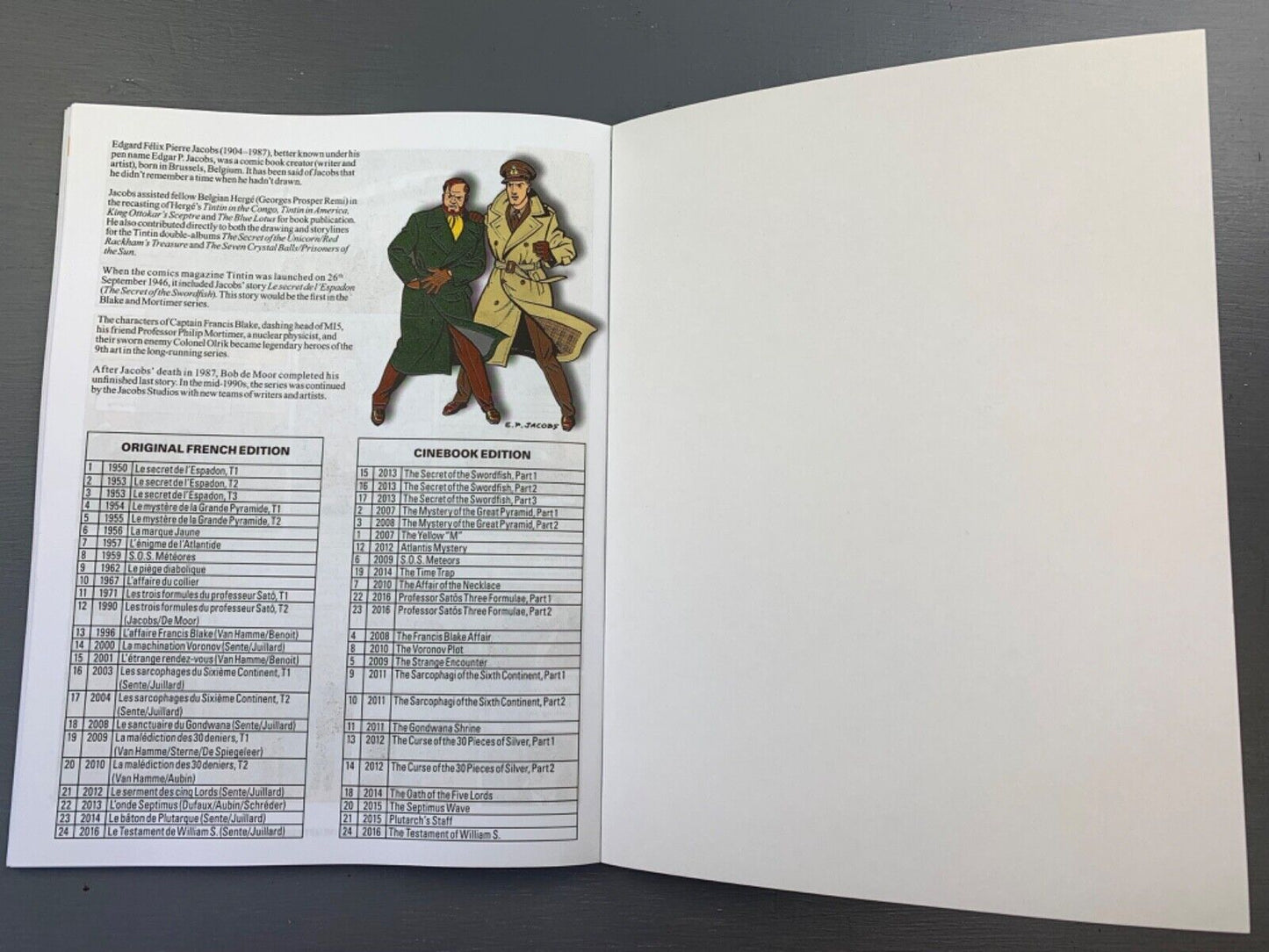 The Voronov Plot - Blake & Mortimer Comic Volume 8 - Cinebook UK Paperback Edition