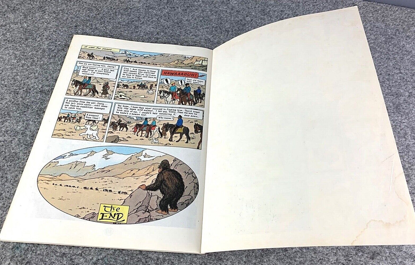Tintin in Tibet - Tintin Mammoth UK Paperback Edition Book 1990s