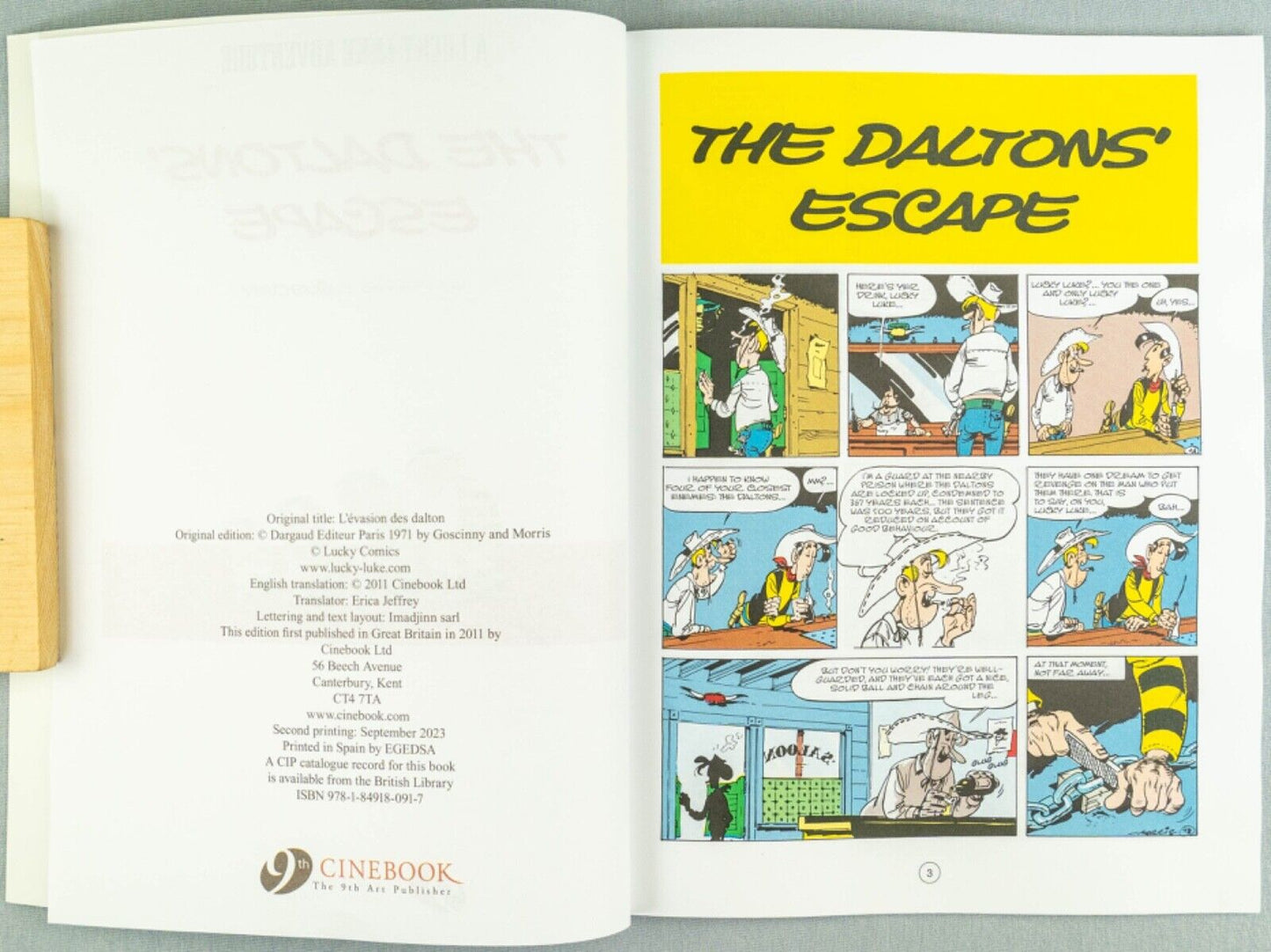 30 The Daltons Escape Lucky Luke Cinebook Paperback UK Comic Book