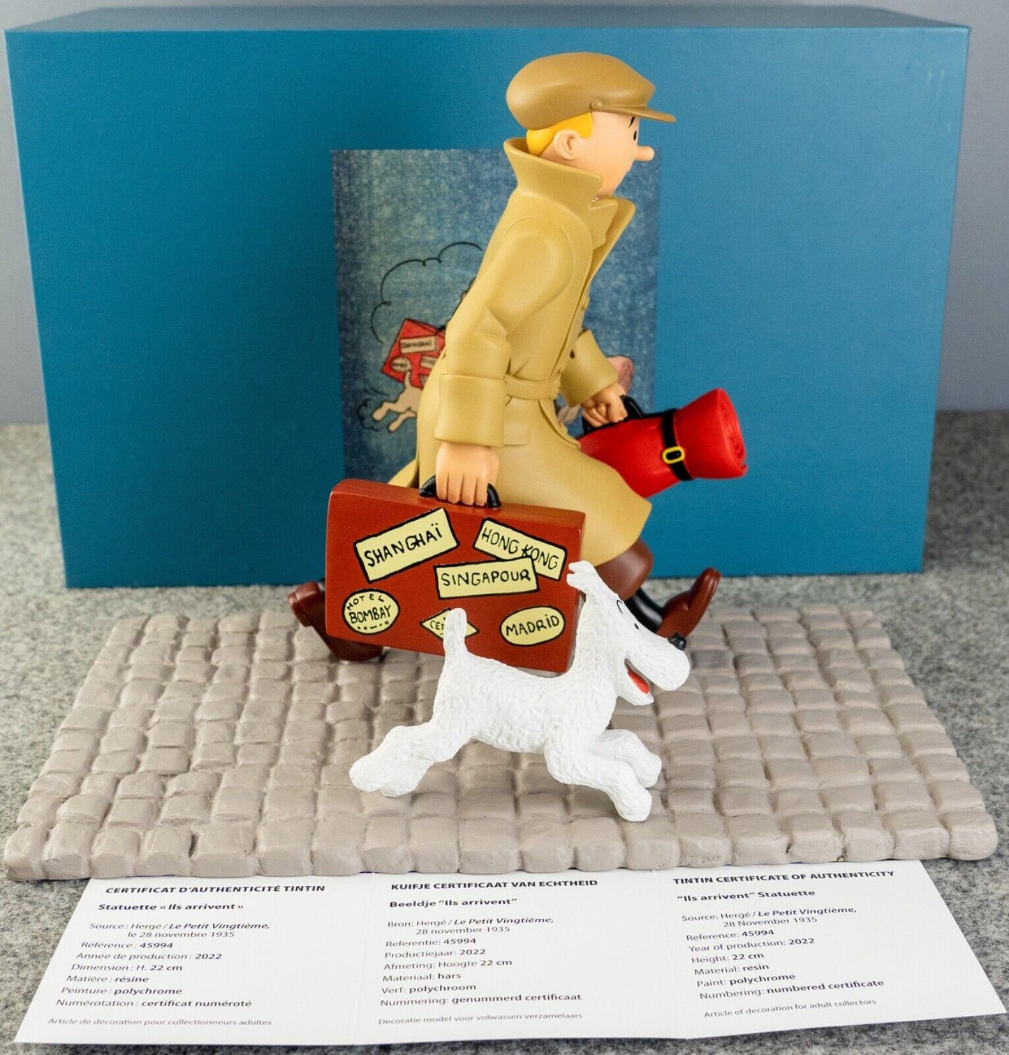 Tintin Homecoming: Statuette Herge/Petit Vingtieme 2022 22cm Resin model #45994