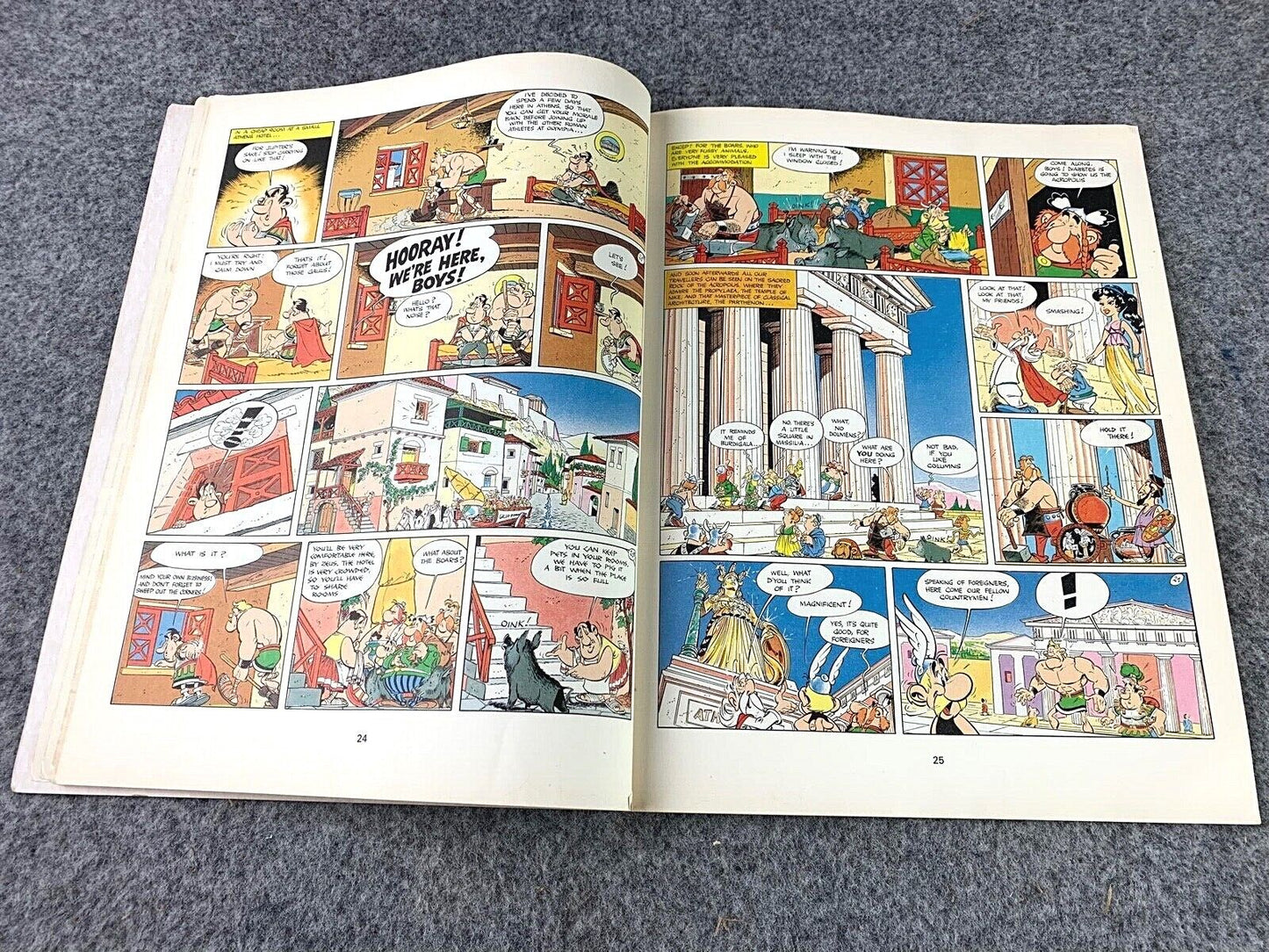 Asterix & the Olympic Games - 1970s Hodder/Dargaud UK Edition Paperback Book Uderzo