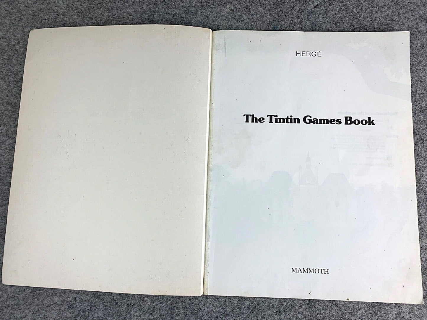 The Tintin Games Book - Vintage Tintin Mammoth UK Paperback Edition Book 1990