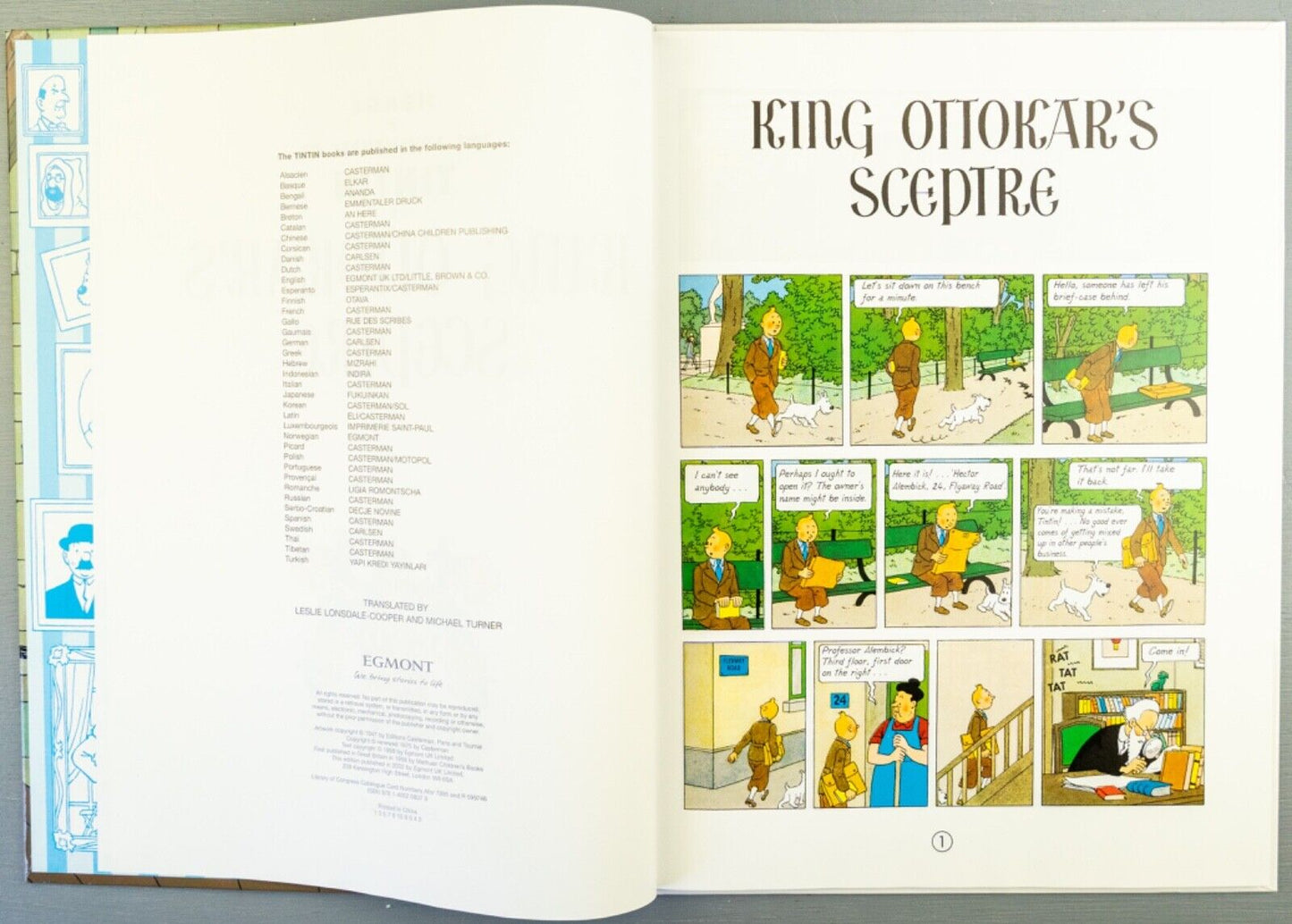 Tintin King Ottokar’s Sceptre: Egmont 2000s Hardback Book UK Edition