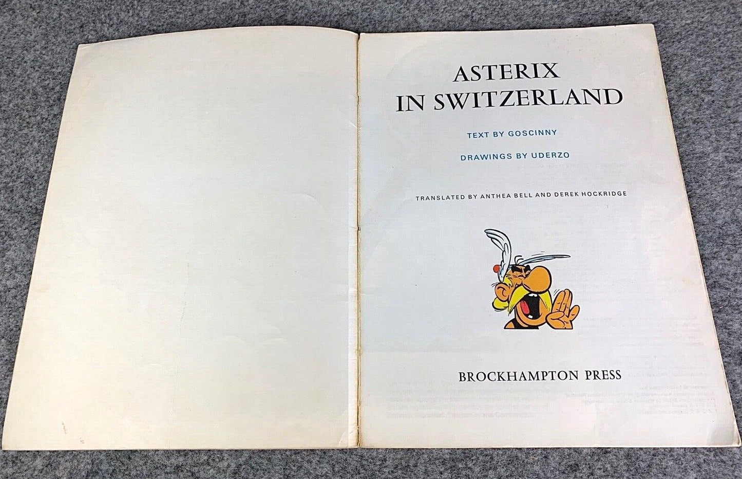Asterix in Switzerland - 1970s Hodder/Dargaud UK Edition Paperback Book Uderzo
