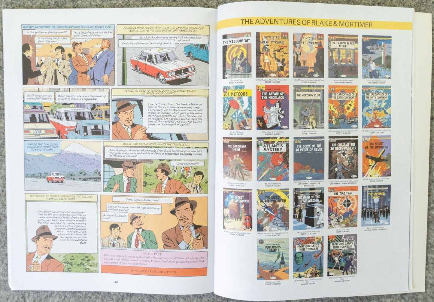 Professors Sato’s Three Formulae Part 1 - Blake & Mortimer Comic Volume 22 - Cinebook UK Paperback Edition