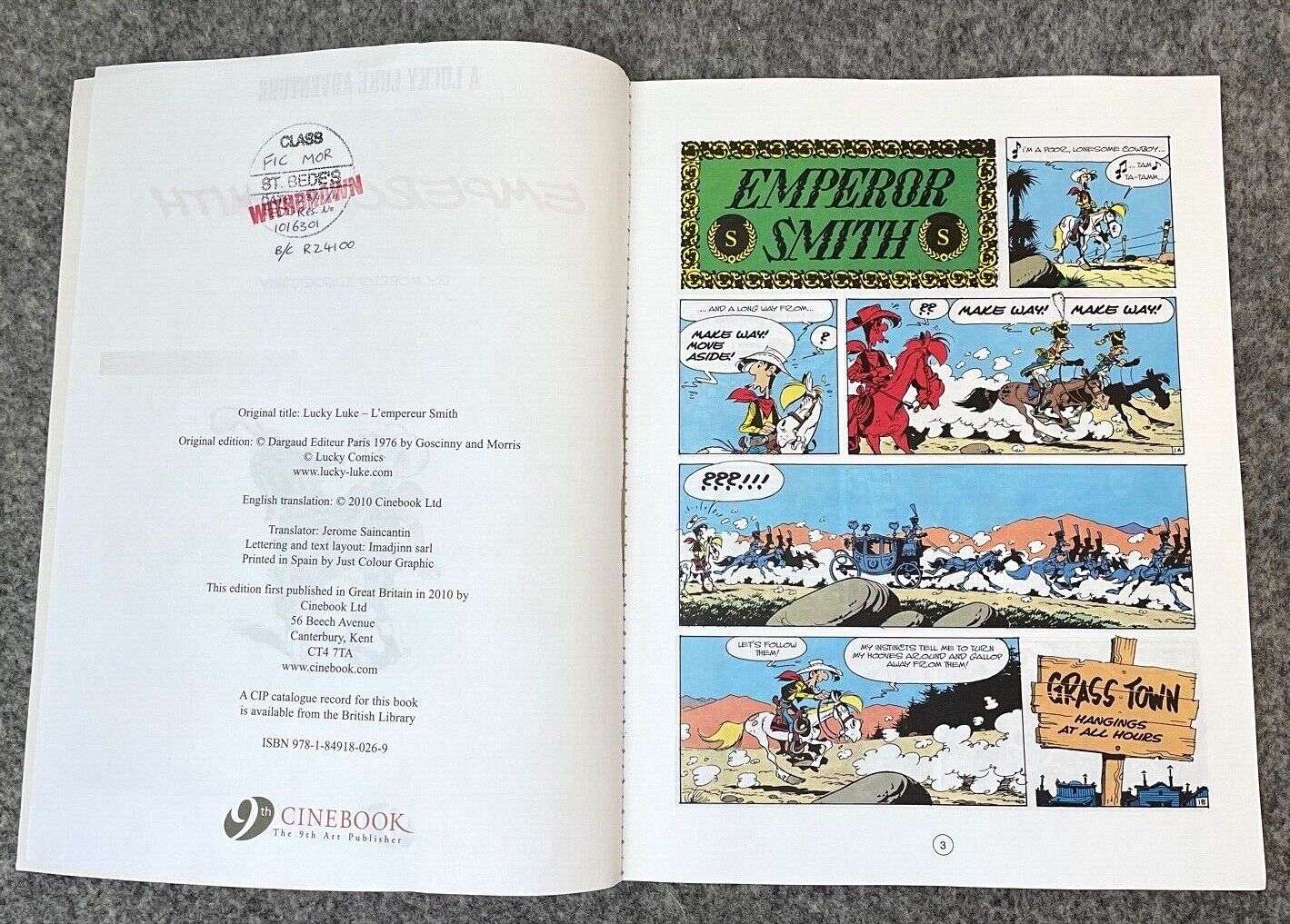 22 Emperor Smith Lucky Luke Cinebook Paperback UK Comic Book