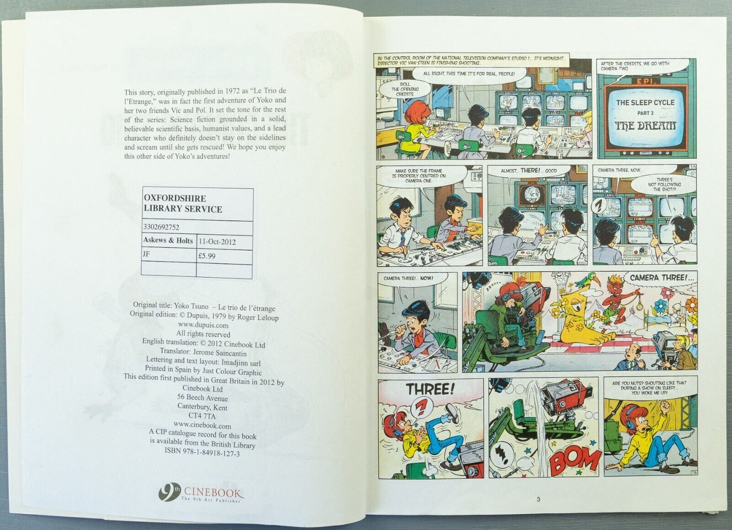 Yoko Tsuno Volume 7 - The Curious Trio Cinebook Paperback Comic Book by R. Leloup