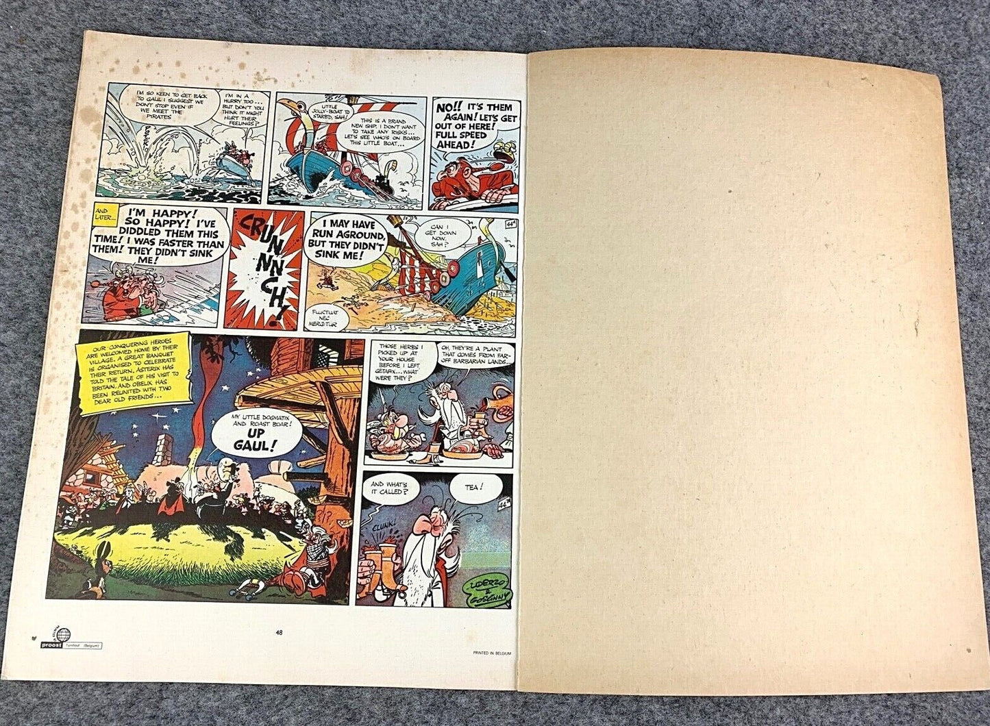 Asterix in Britain - 1970s Hodder/Dargaud UK Edition Paperback Book Uderzo