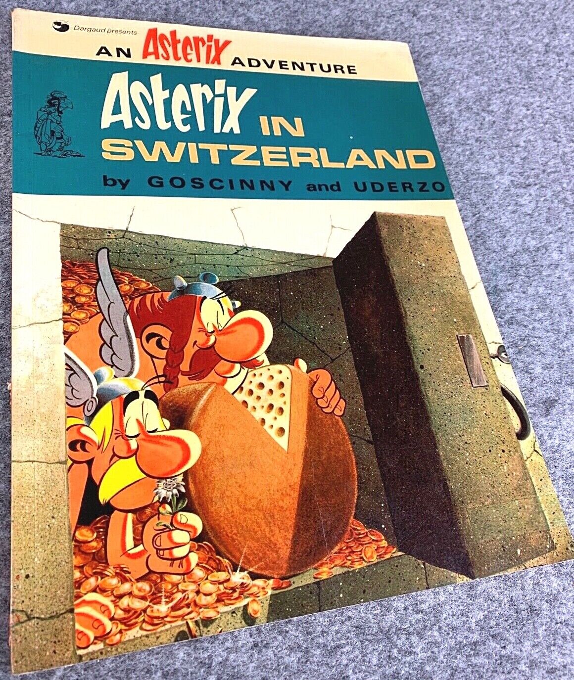 Asterix in Switzerland - 1970s Hodder/Dargaud UK Edition Paperback Book Uderzo