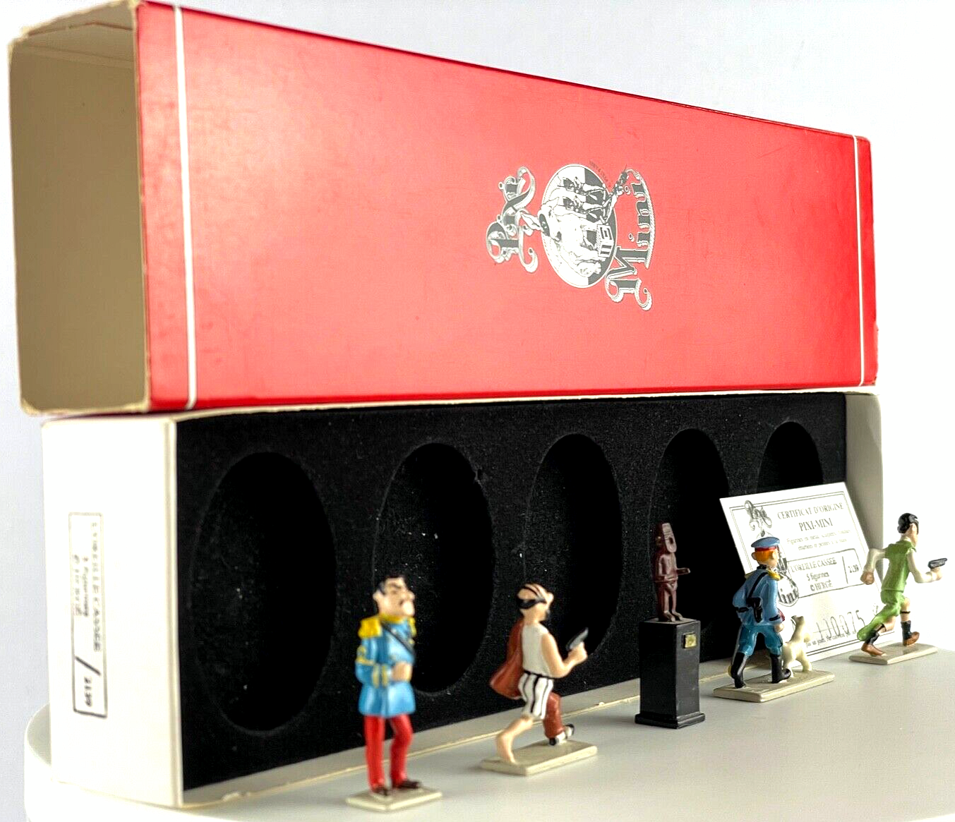 Pixi Mini Serie Tintin Set 2139 "L' Oreille Cassée" 1996 5x Metal Figurines RARE
