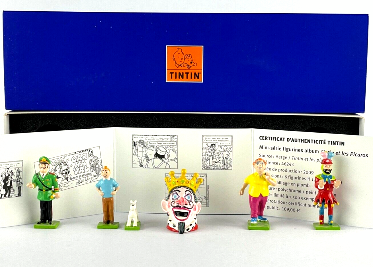 Pixi Mini Serie Tintin Set 46243 "Picaros" 2009 6x Metal Figurines RARE