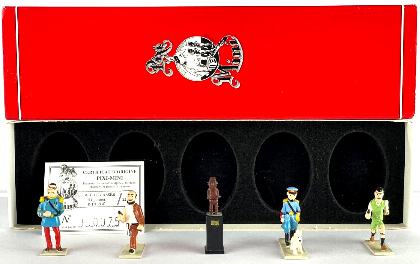 Pixi Mini Serie Tintin Set 2139 "L' Oreille Cassée" 1996 5x Metal Figurines RARE