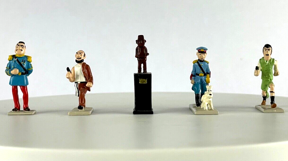 Pixi Mini Serie Tintin Set 2139 "L' Oreille Cassée" 1996 5x Metal Figurines RARE
