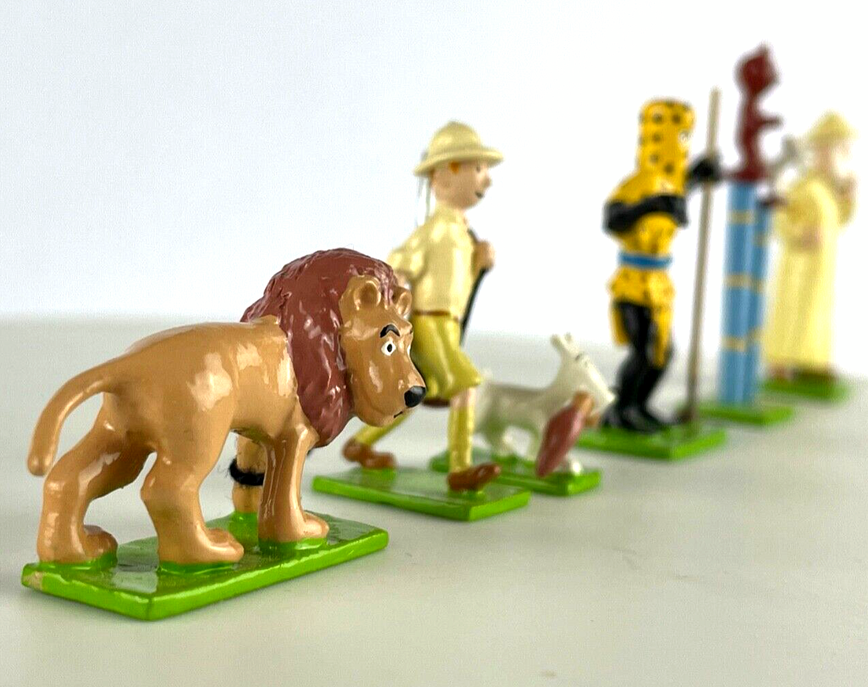 Pixi Mini Serie Tintin Set 46244 "Tintin Au Congo" 2009 6x Metal Figurines RARE