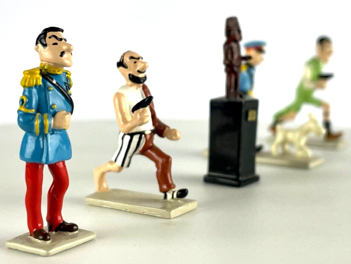 Pixi Mini Serie Tintin Set 2139 "L' Oreille Cassée" 1996 5x Metal Figurines RARE