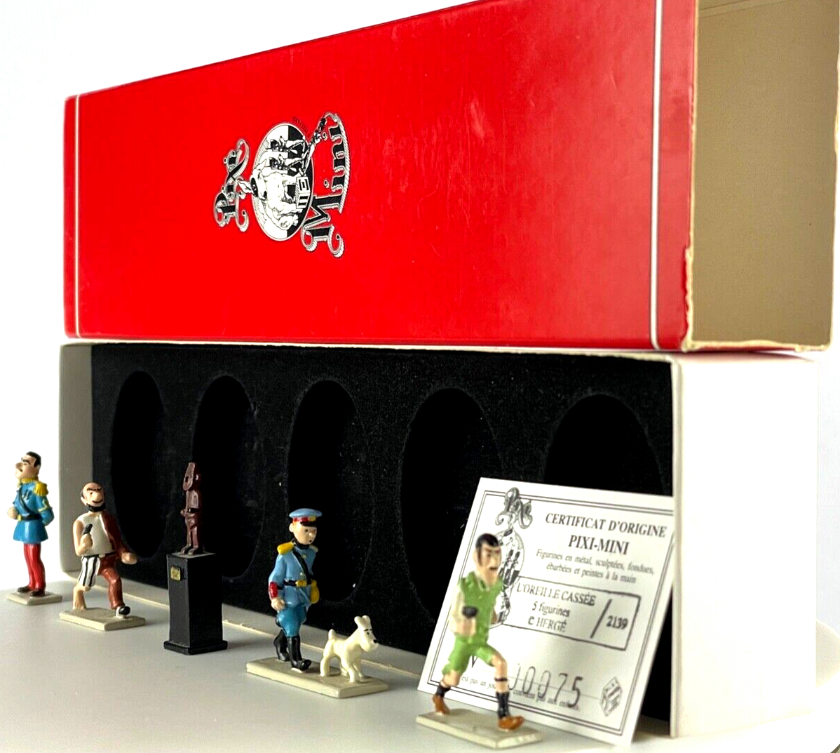 Pixi Mini Serie Tintin Set 2139 "L' Oreille Cassée" 1996 5x Metal Figurines RARE