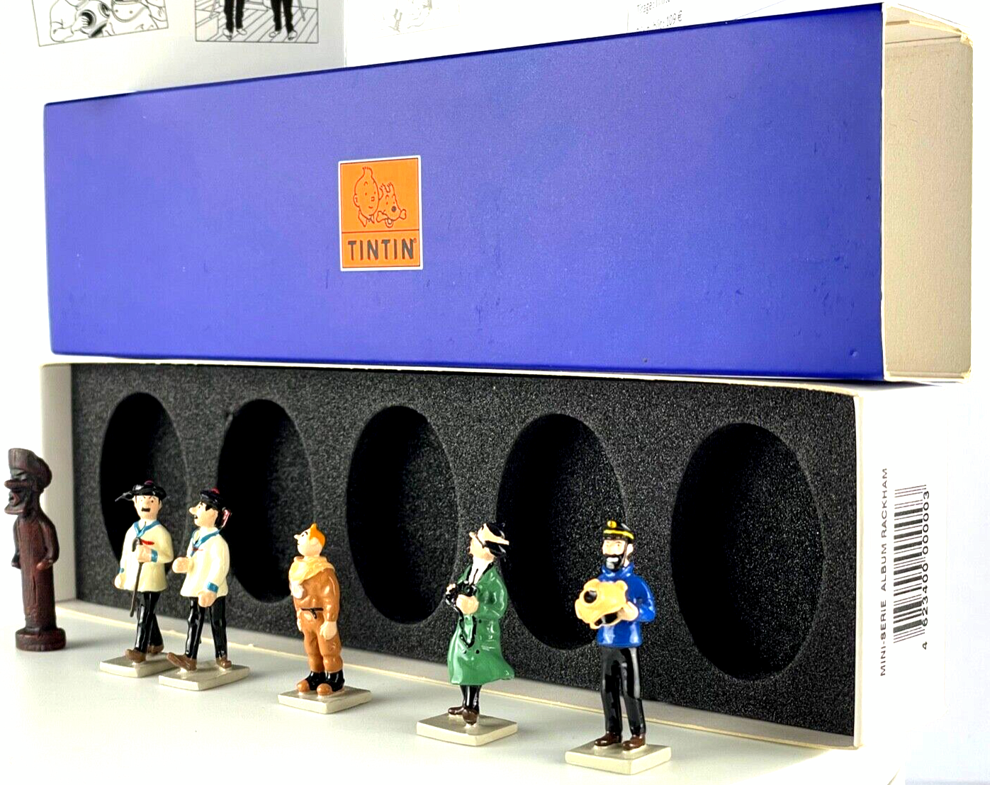 Pixi Mini Serie Tintin Set 46234 "La Tresor Rackhame" 2008 6x Metal Figurines