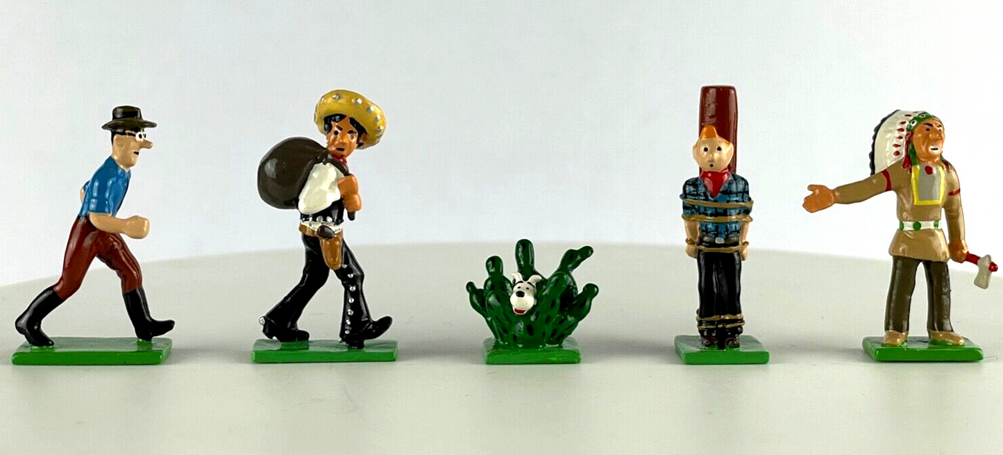 Pixi Mini Serie Tintin Set 46947 "Amerique: Far West" 2003 5x Metal Figurines