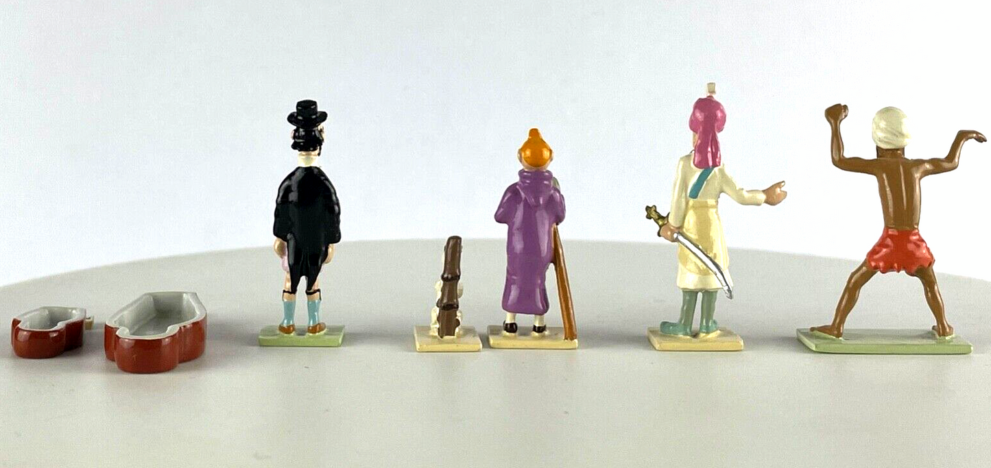 Pixi Mini Serie Tintin Set 46911 "Cigares Pharaon" 1998 6x Metal Figurines RARE