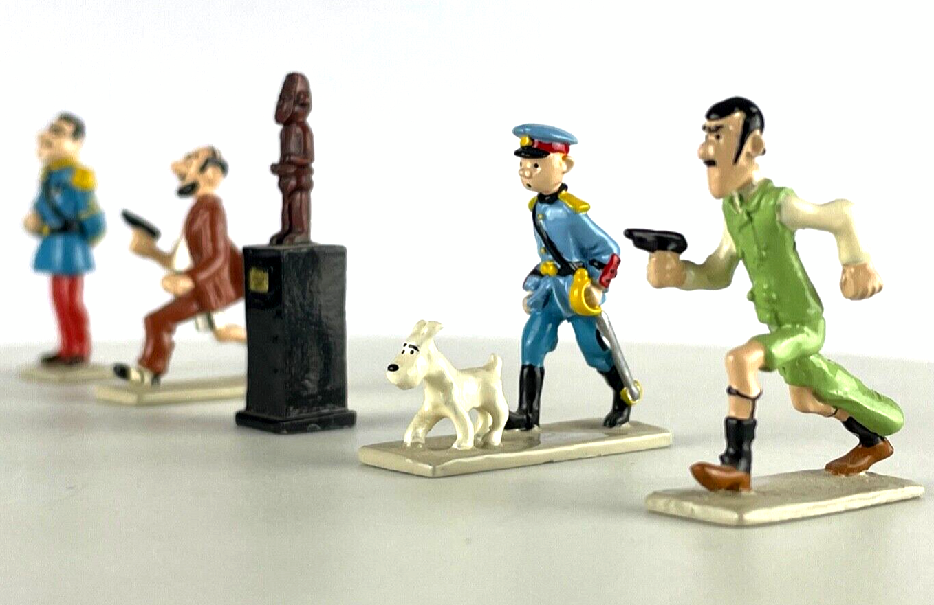 Pixi Mini Serie Tintin Set 2139 "L' Oreille Cassée" 1996 5x Metal Figurines RARE