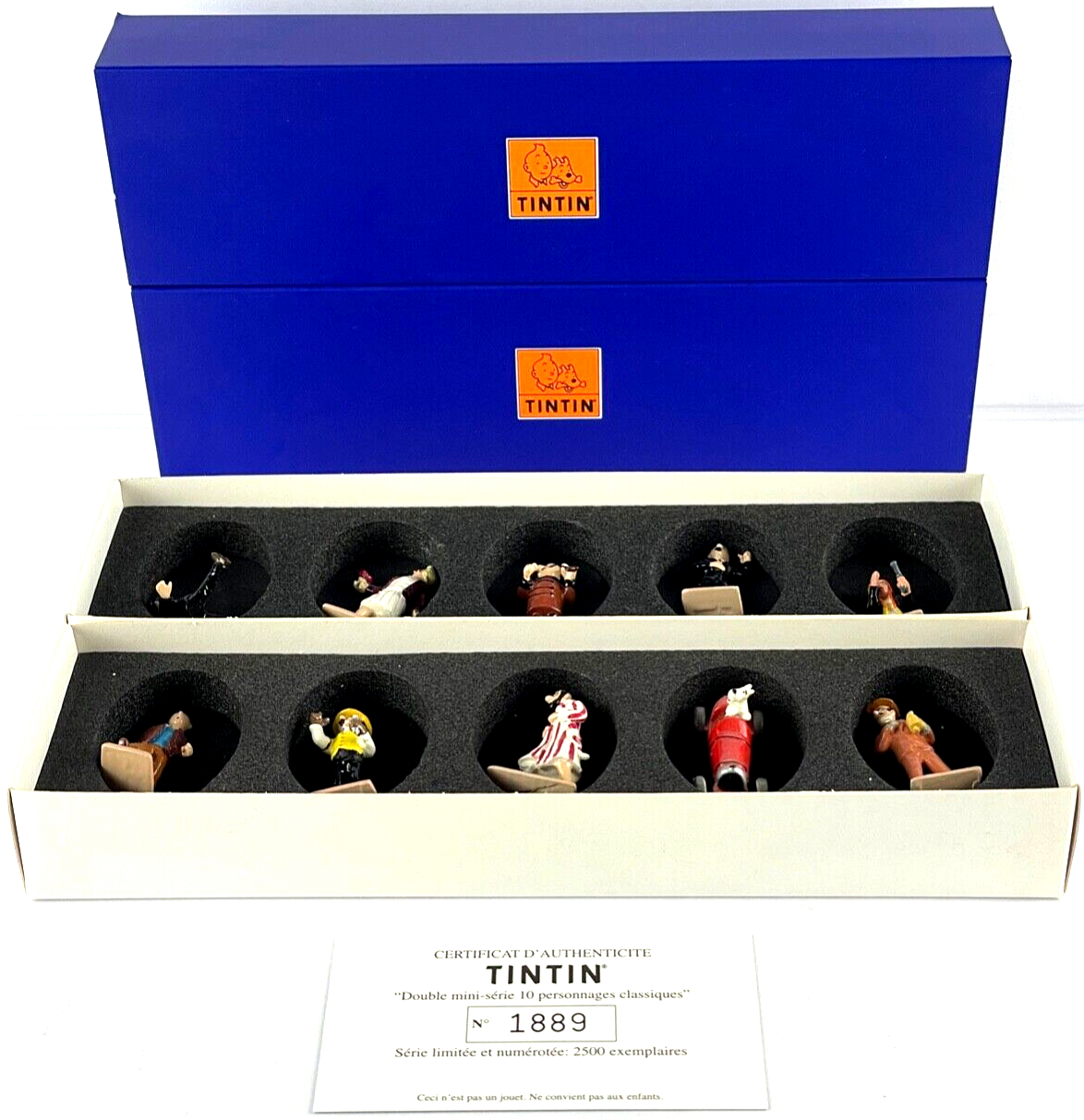 Pixi Mini Serie Tintin Set 46206 "Double Classique" 2004 10x Metal Figurines