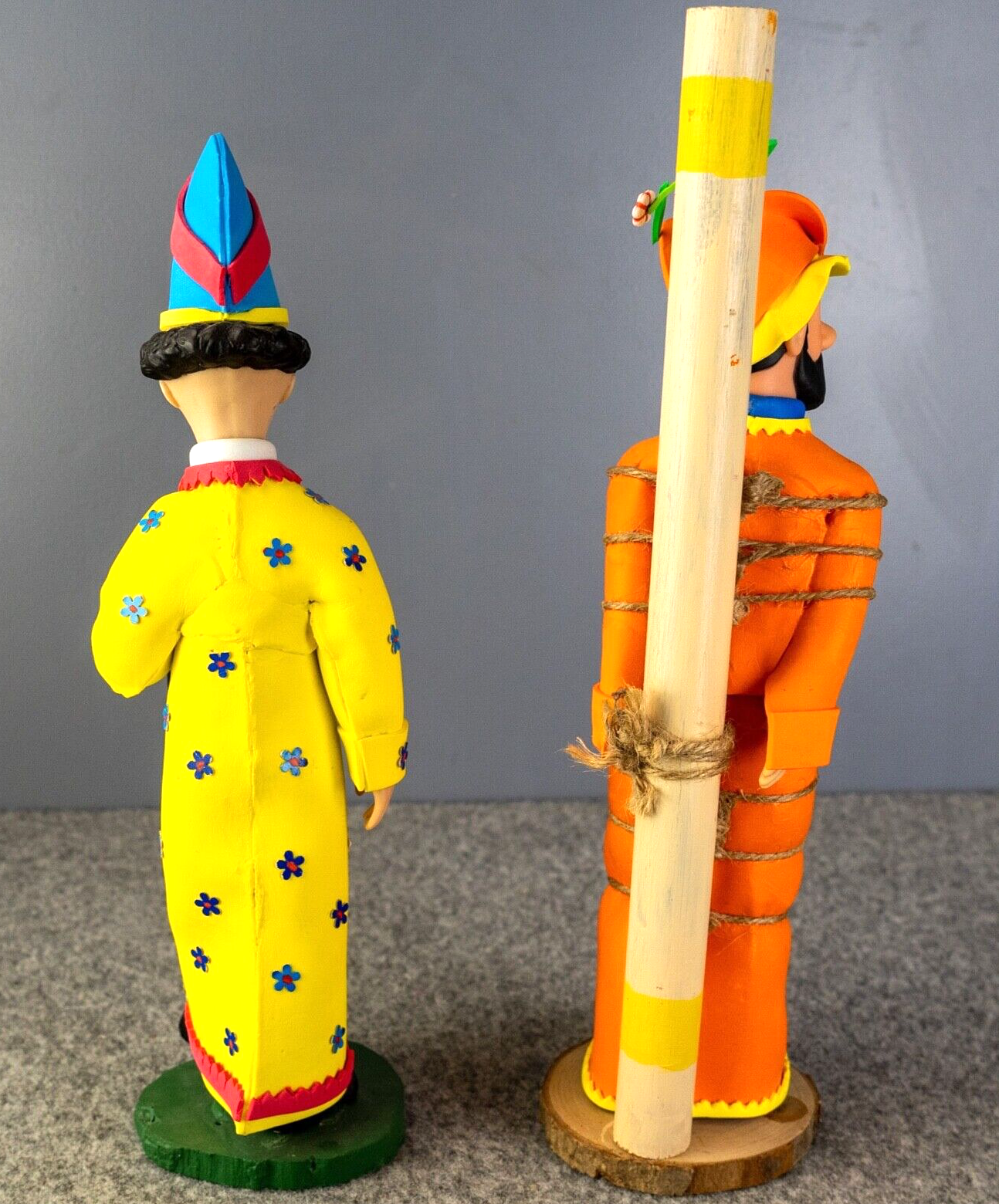 Rare set of 2 Tintin Tyco Dolls: Haddock & Calculus in Prisoners Sun custom 1995