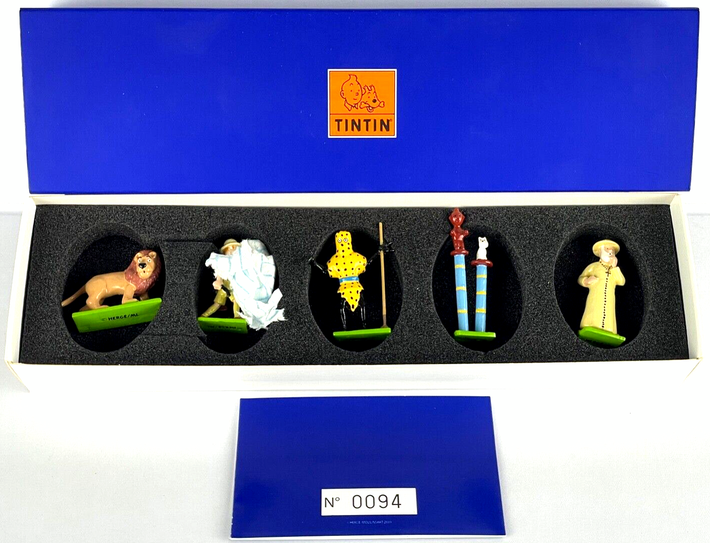 Pixi Mini Serie Tintin Set 46244 "Tintin Au Congo" 2009 6x Metal Figurines RARE