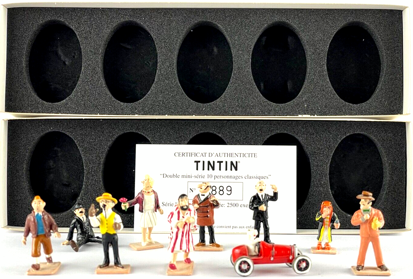 Pixi Mini Serie Tintin Set 46206 "Double Classique" 2004 10x Metal Figurines