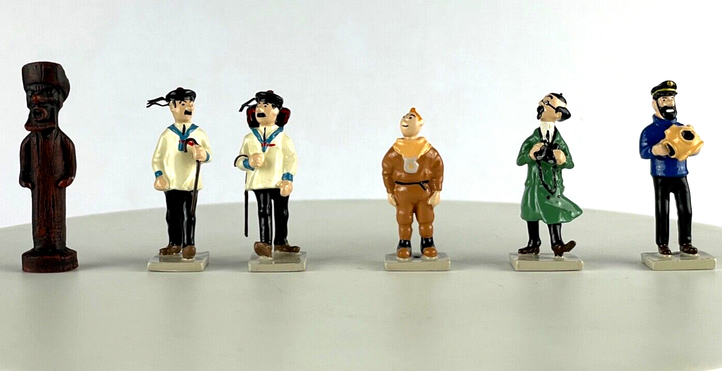 Pixi Mini Serie Tintin Set 46234 "La Tresor Rackhame" 2008 6x Metal Figurines