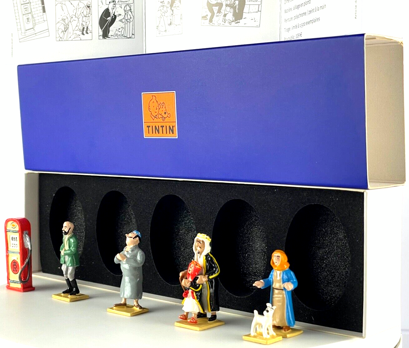 Pixi Mini Serie Tintin Set 46238 "Au Pays L' Or Noir" 2009 6x Metal Figurines