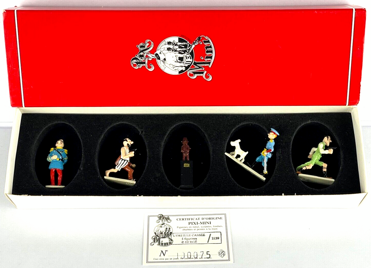 Pixi Mini Serie Tintin Set 2139 "L' Oreille Cassée" 1996 5x Metal Figurines RARE