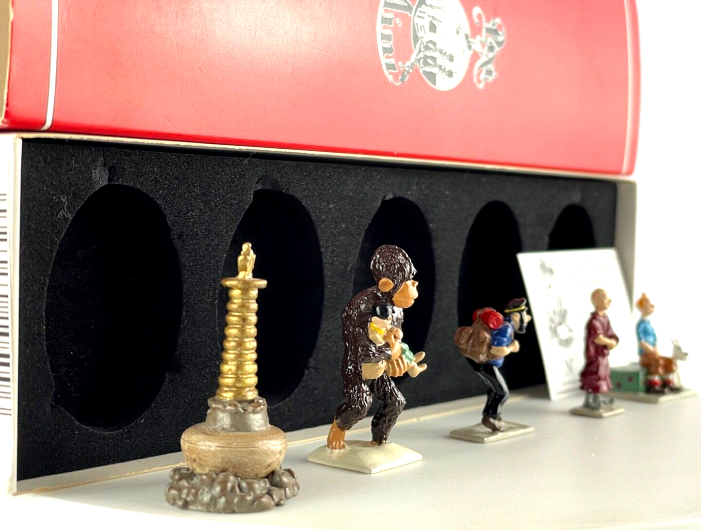 Pixi Mini Serie Tintin Set 2108 "Tintin Au Tibet" 1995 5x Metal Figurines RARE
